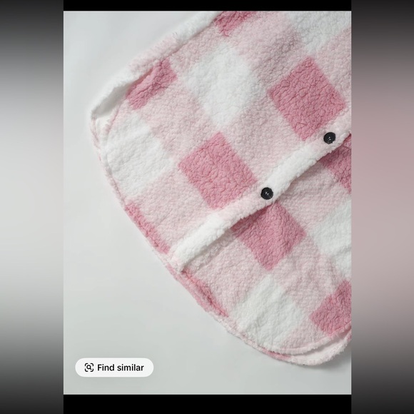 New Plaid Teddy Coat Size Medium - Picture 7 of 8